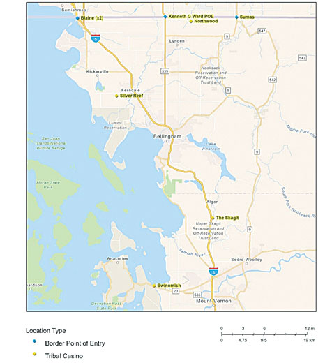 Major Points of Entry in Northwest Washington