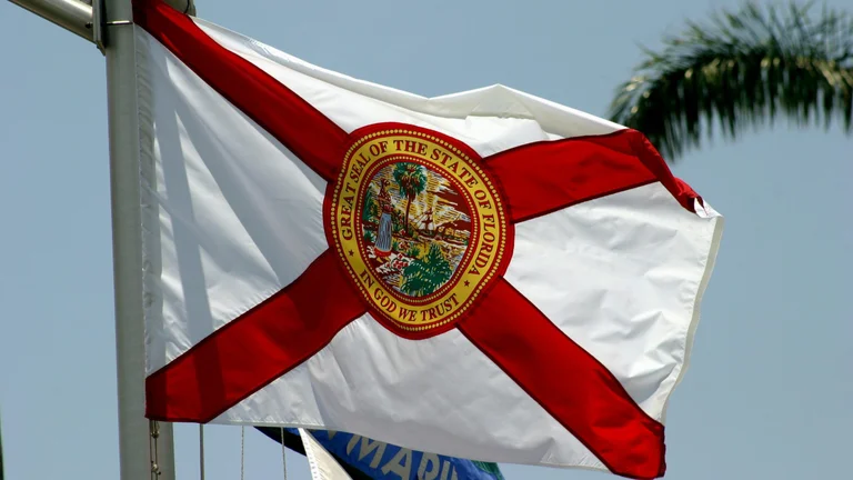 Florida flag flying, as Florida Gaming Bill is filed
