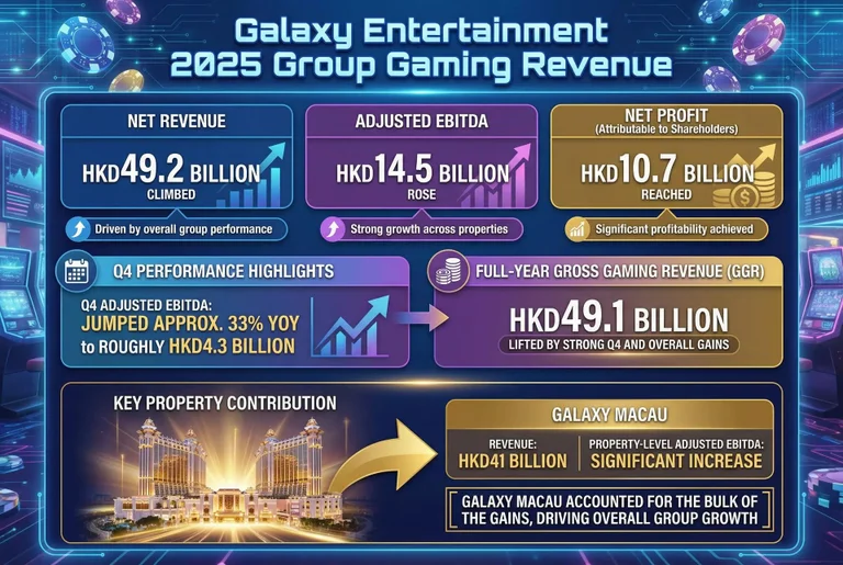Galaxy Entertainment Group gaming revenue info graph