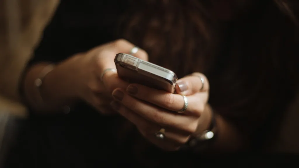 Woman holding a phone