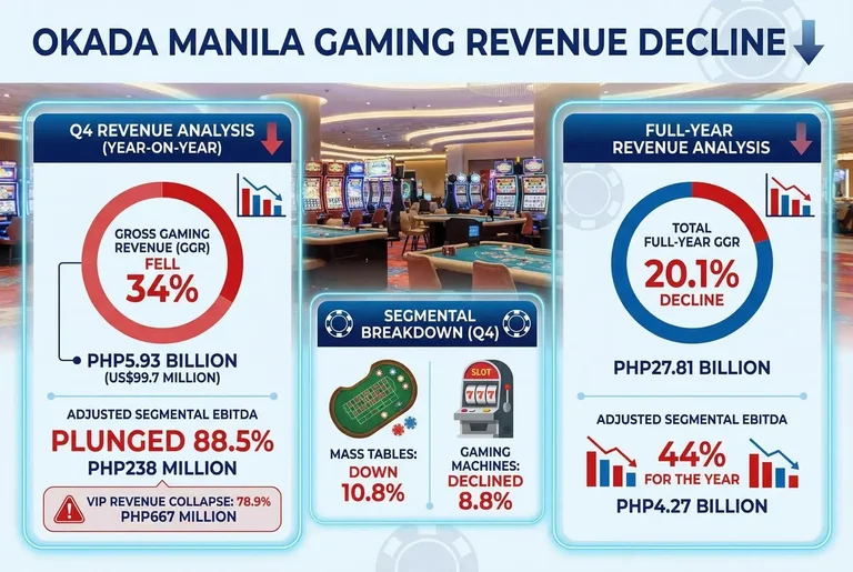 Okada Manila Gaming Revenue Infograph