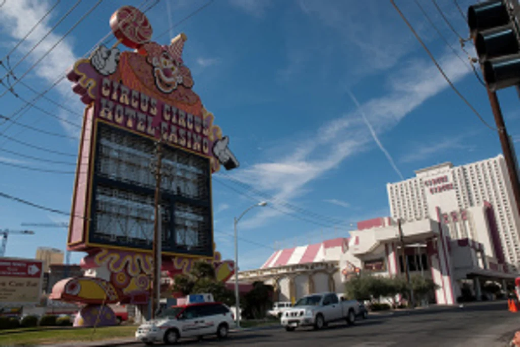 Exterior of Circus Circus as it announces its bingo reopening