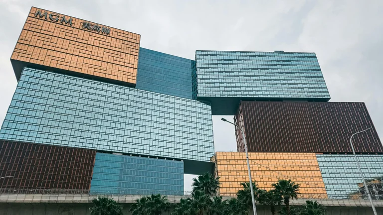 MGM exterior as the gaming revenue is announced