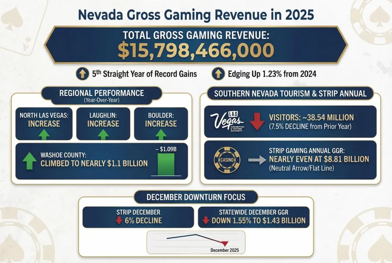 Info graph of Nevada Gross Gaming Revnue