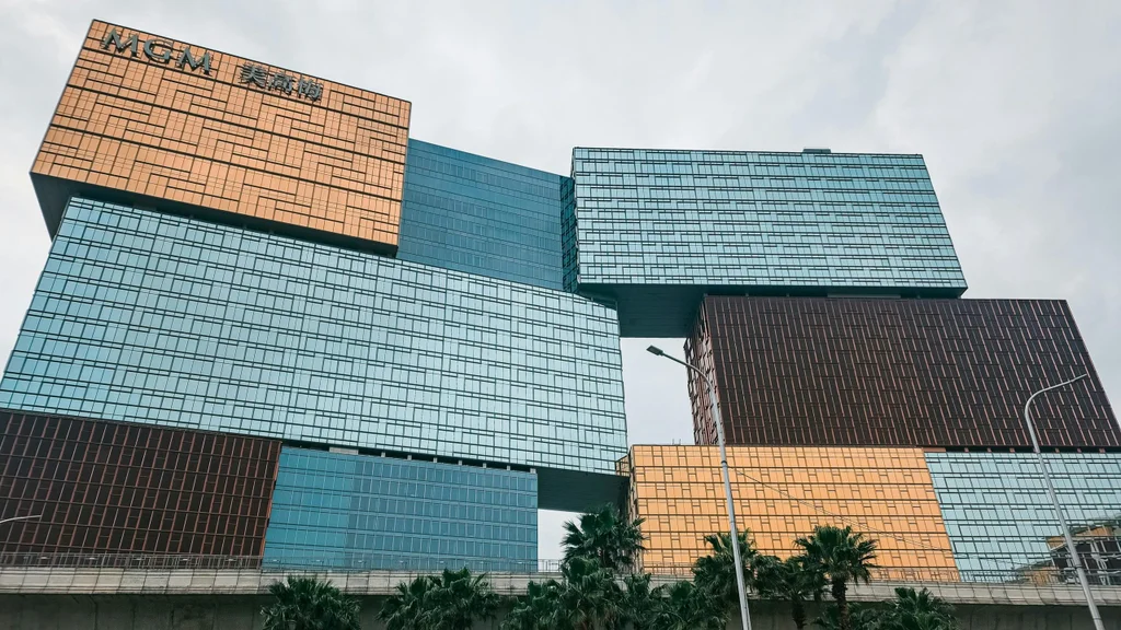 MGM exterior as the gaming revenue is announced