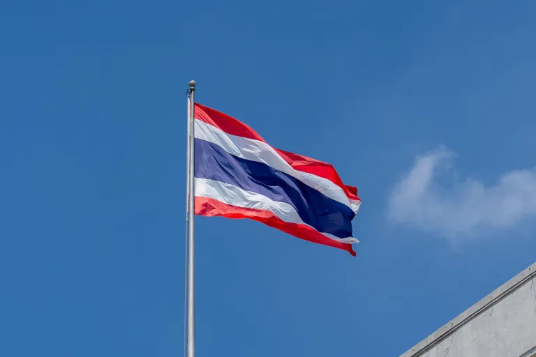 Thai flag after police raid