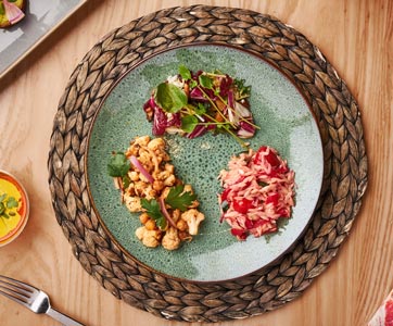 Vegan menu options at Bacchanal