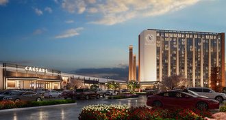 Exterior of caesars virginia following casino revenue growth